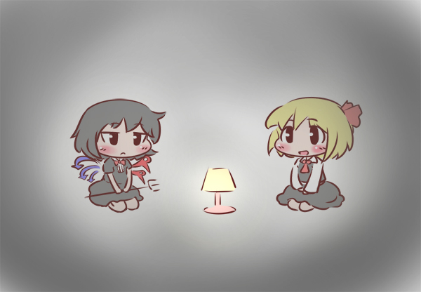 rumia and houjuu nue (touhou) drawn by maitora