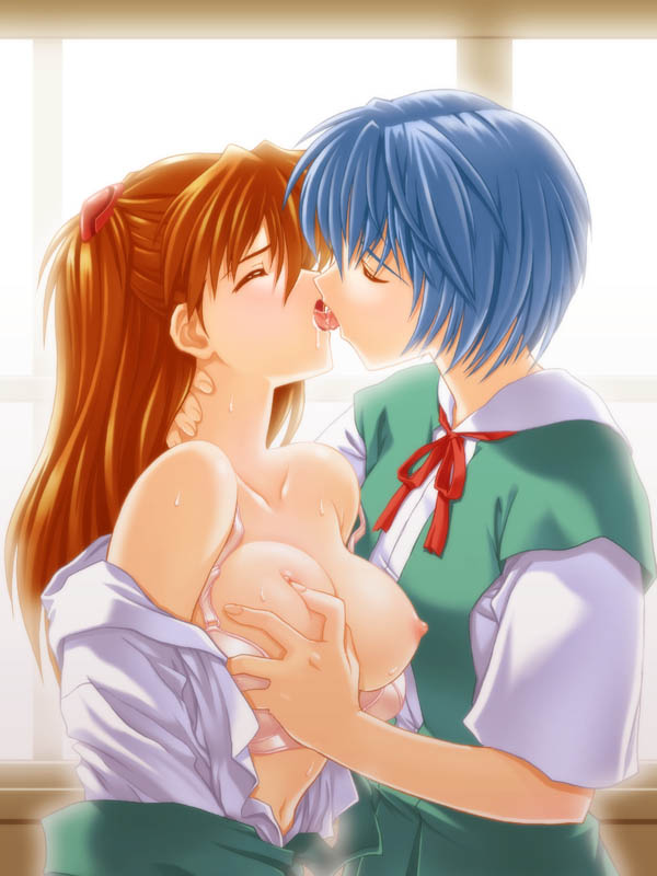 souryuu asuka langley and ayanami rei (neon genesis evangelion) drawn by suzuno_kouya