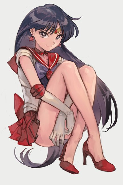 hino rei and sailor mars (bishoujo senshi sailor moon) drawn by hungry_clicker