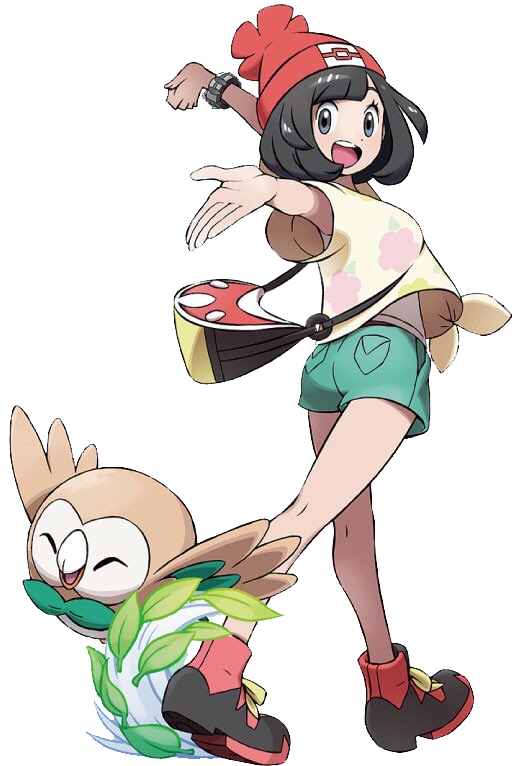 selene and rowlet (pokemon and 1 more) drawn by ariga_hitoshi