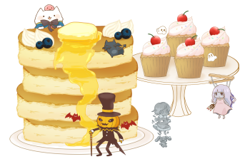 poring, summoner, whisper, marionette, jakk, and 2 more (ragnarok online) drawn by pochiko_(poteko)
