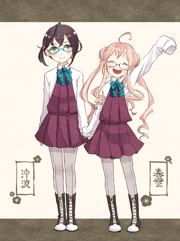 makigumo and okinami (kantai collection) drawn by arufa_(th_bluerose)