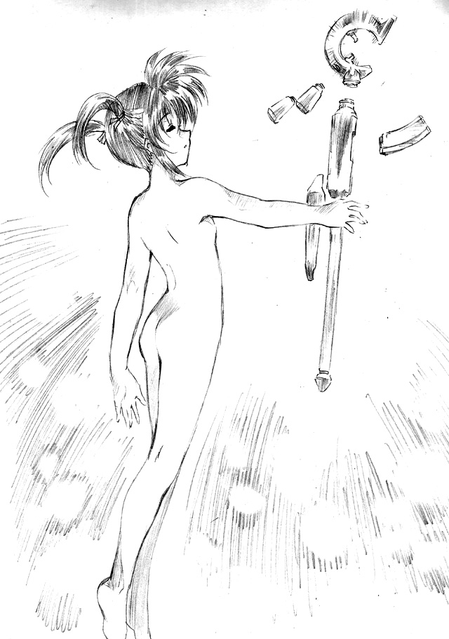takamachi nanoha and raising heart (lyrical nanoha and 2 more) drawn by henshako