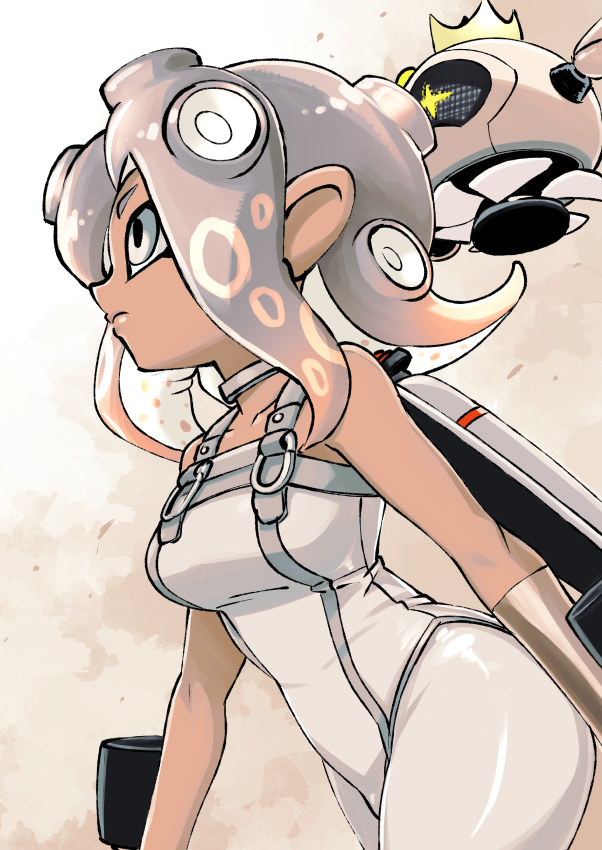 octoling player character, octoling girl, pearl, agent 8, and pearl drone (splatoon and 2 more) drawn by muramasa_mikado