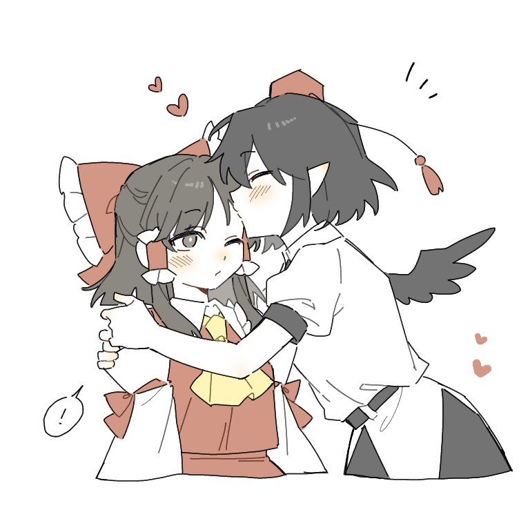 hakurei reimu and shameimaru aya (touhou) drawn by sakic43899