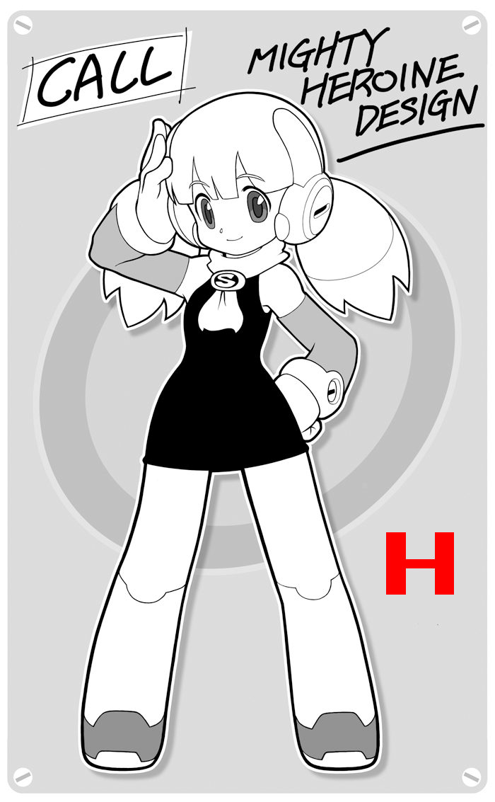 call and call h (mighty no. 9) drawn by komaki_shinsuke