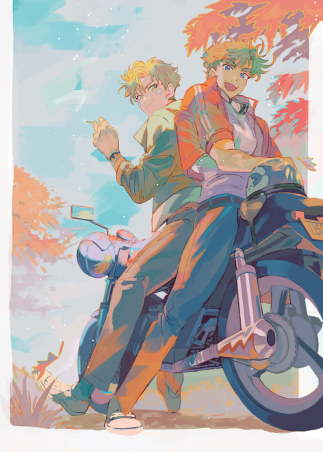 joseph joestar and caesar anthonio zeppeli (jojo no kimyou na bouken and 1 more) drawn by senzzang
