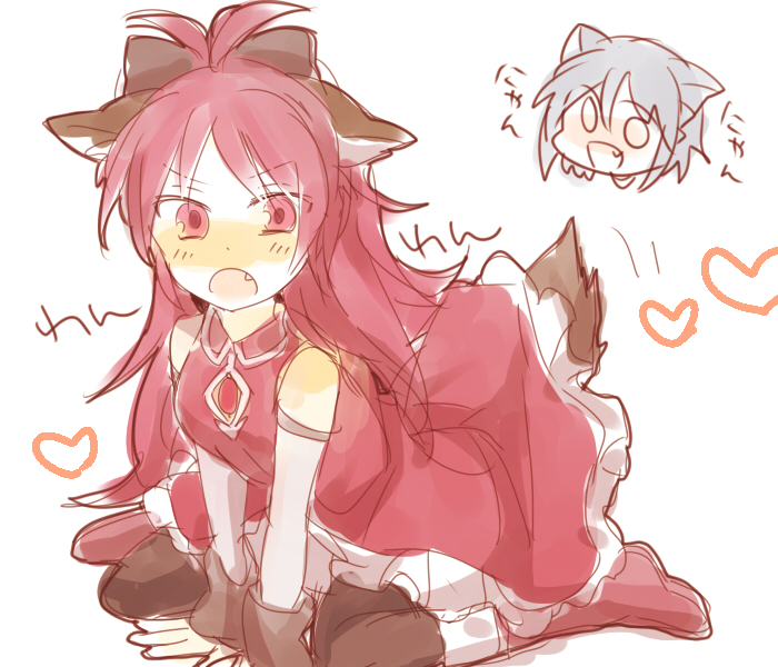 miki sayaka and sakura kyoko (mahou shoujo madoka magica) drawn by zawameki