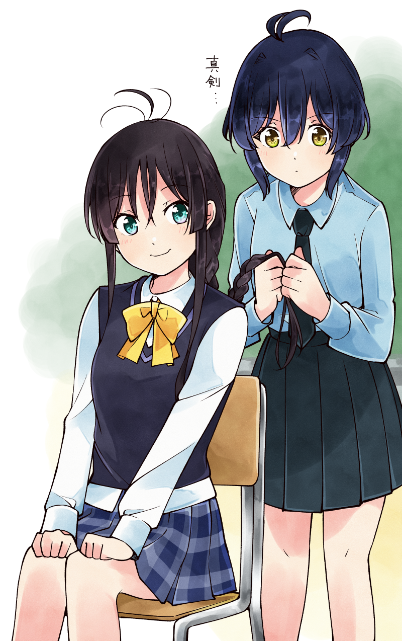 takigawa miu and yagami toa (22/7) drawn by trefle_r