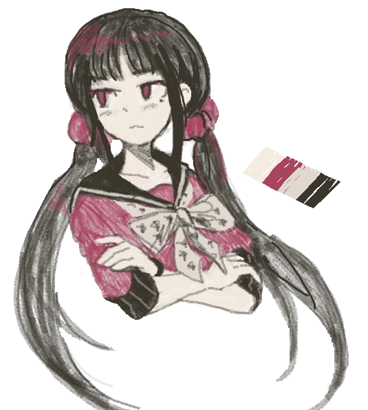 harukawa maki (danganronpa and 1 more) drawn by misteriwist