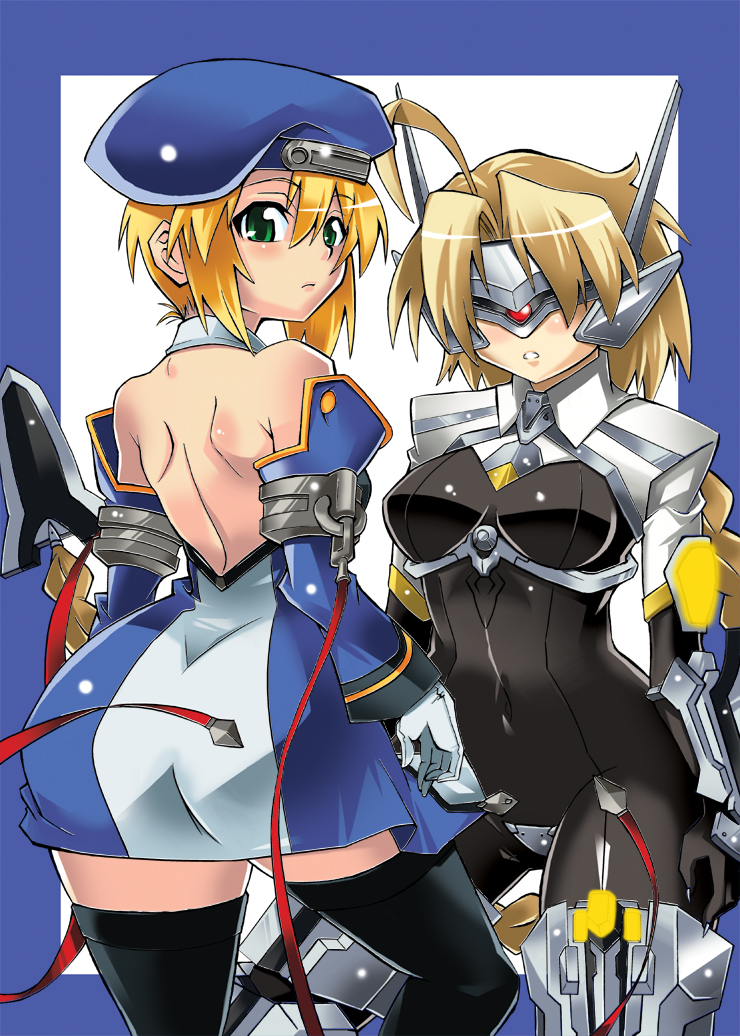 noel vermillion and lambda-11 (blazblue) drawn by frost_(ocean8117)