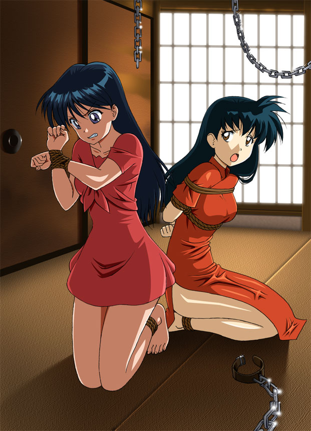 hino rei and higurashi kagome (bishoujo senshi sailor moon and 1 more) drawn by daikinbakuju