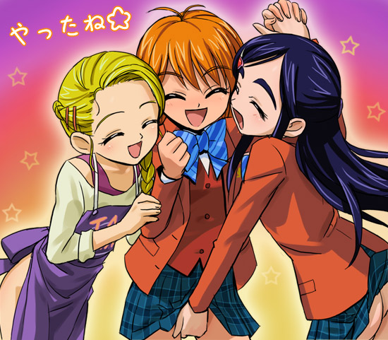 misumi nagisa, yukishiro honoka, and kujou hikari (precure and 2 more) drawn by haruyama_kazunori