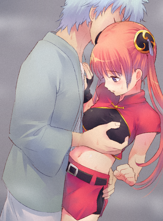 sakata gintoki and kagura (gintama) drawn by ginkamiaki
