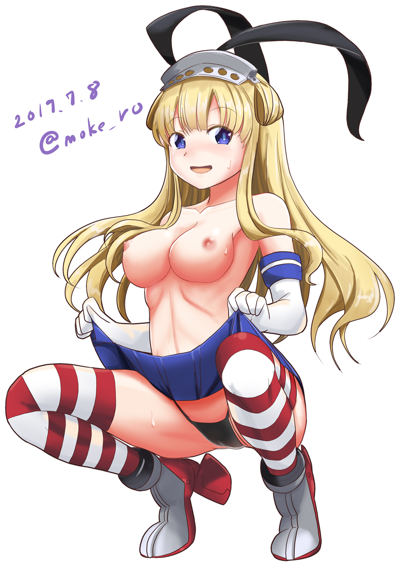 shimakaze and fletcher (kantai collection) drawn by moke_ro