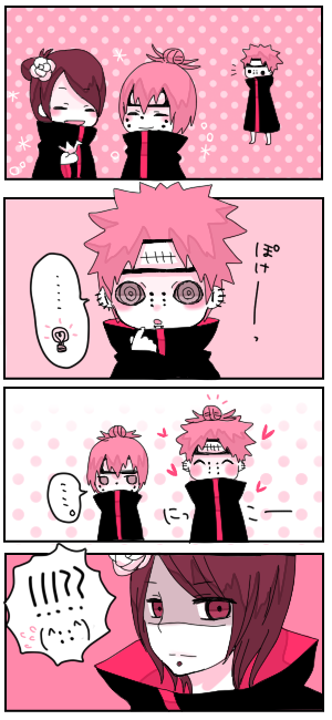 konan, pain, and chikushoudou pain (naruto and 1 more) drawn by pomx