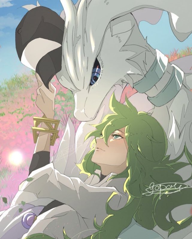 n and reshiram (pokemon and 1 more) drawn by gopan_(pkghnman)