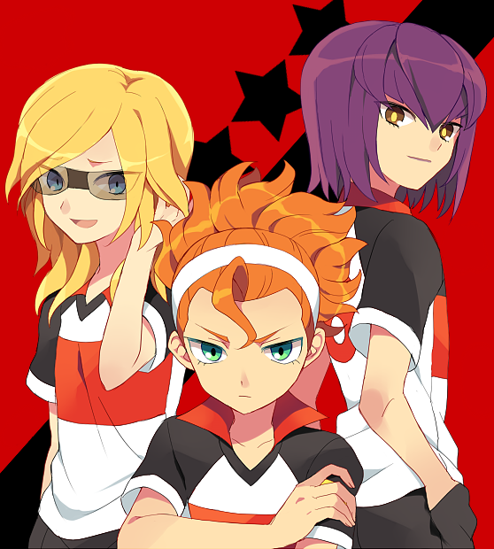 kita ichiban, nishinosora yoichi, and hayabusa hideki (inazuma eleven and 1 more) drawn by tsukuyomi_03