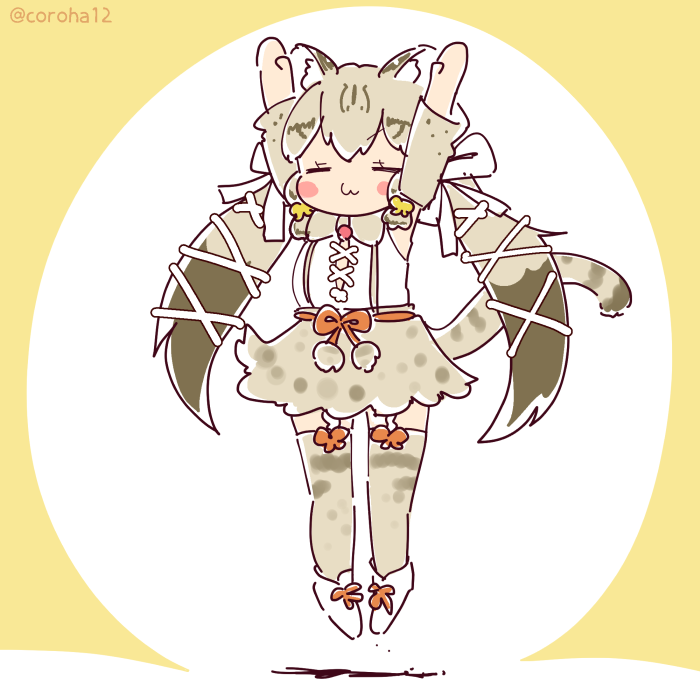 geoffroy's cat (kemono friends and 1 more) drawn by coroha