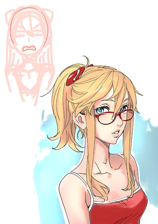 souryuu asuka langley (neon genesis evangelion) drawn by nishieda
