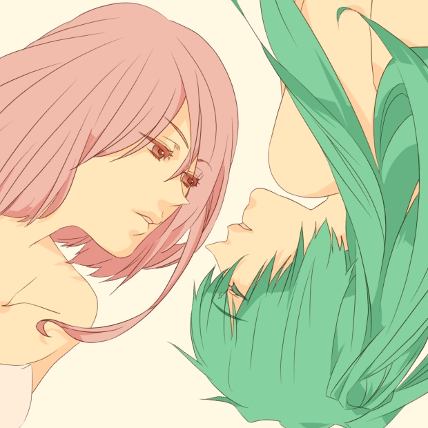 hatsune miku and megurine luka (vocaloid) drawn by marui_happa