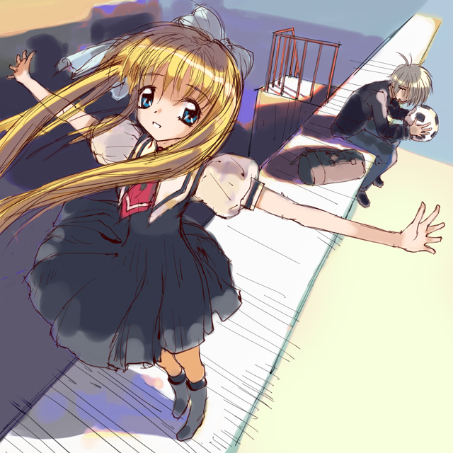 kamio misuzu and kunisaki yukito (air) drawn by okayu_(crosspoint)