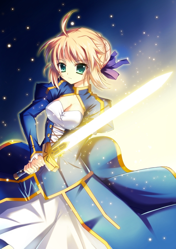 artoria pendragon and saber (fate and 1 more) drawn by raiou