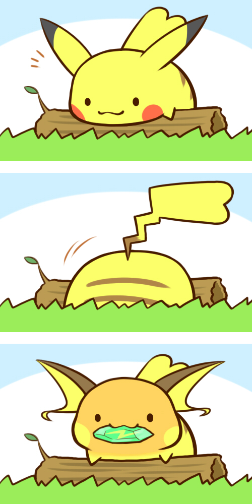 pikachu and raichu (pokemon) drawn by cafe_(chuu_no_ouchi)