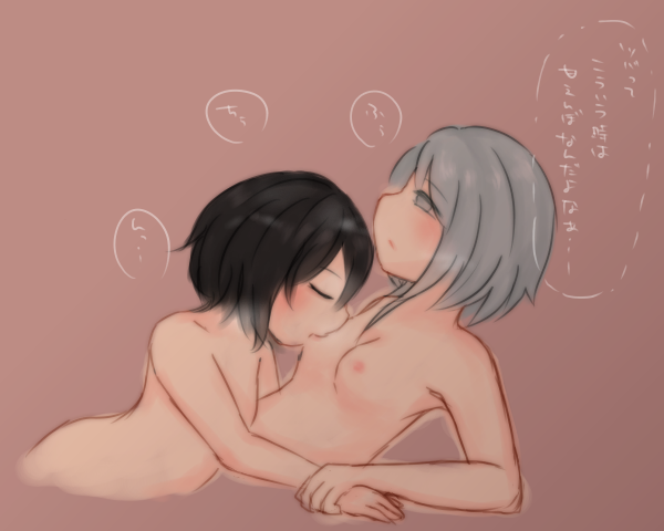 enraku tsubakura and houlen yabusame (len'en) drawn by yurapuyu