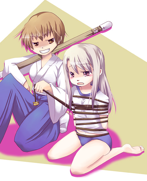 illyasviel von einzbern and fujimura taiga (fate and 1 more) drawn by koike_amuko