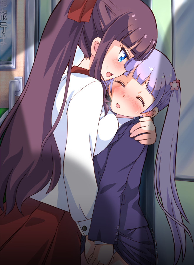 suzukaze aoba and takimoto hifumi (new game!) drawn by galleon-joe
