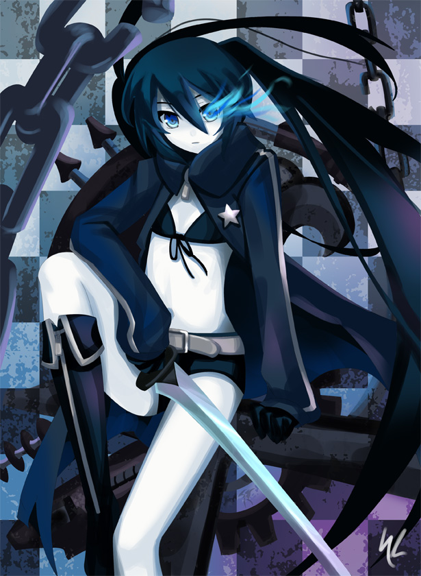 black rock shooter (black rock shooter) drawn by kaizeru