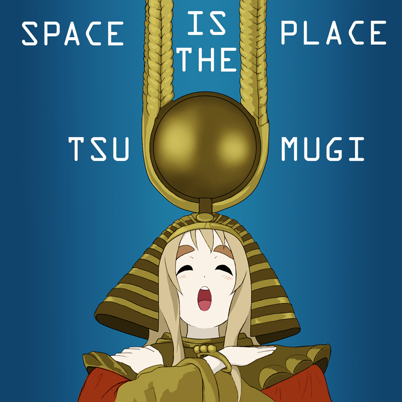 kotobuki tsumugi and sun ra (k-on!) drawn by richard_crazyman