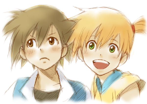 ash ketchum and misty (pokemon and 1 more) drawn by furuu