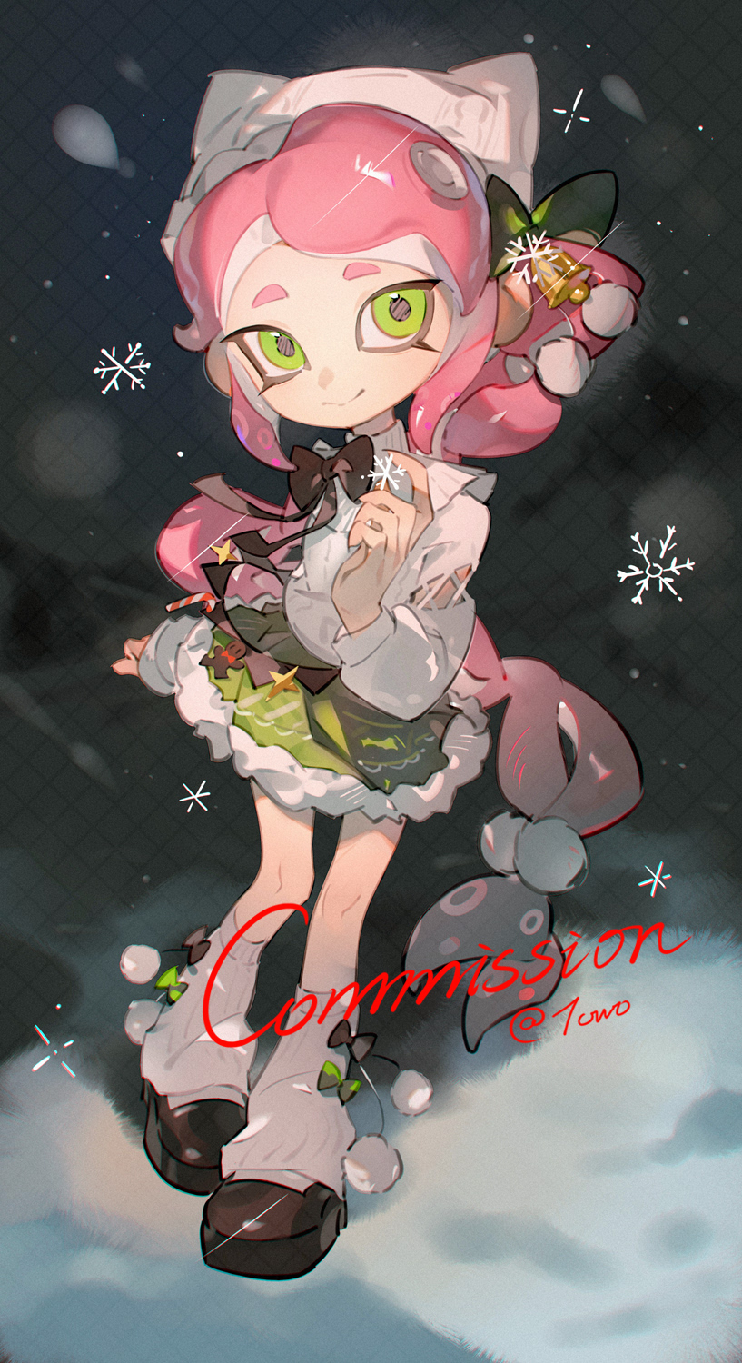 octoling player character and octoling girl (splatoon) drawn by towo_nita