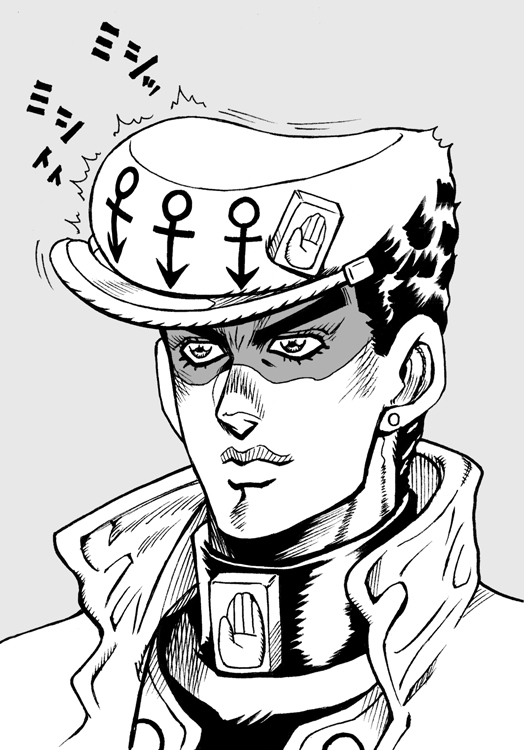 kujo jotaro (jojo no kimyou na bouken and 1 more) drawn by ashiro_(collective-mind)