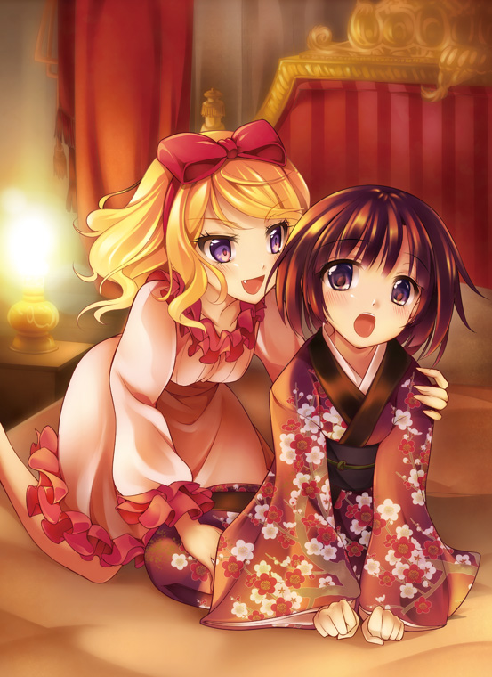 yune and alice blanche (ikoku meiro no croisee) drawn by okagiri_shou