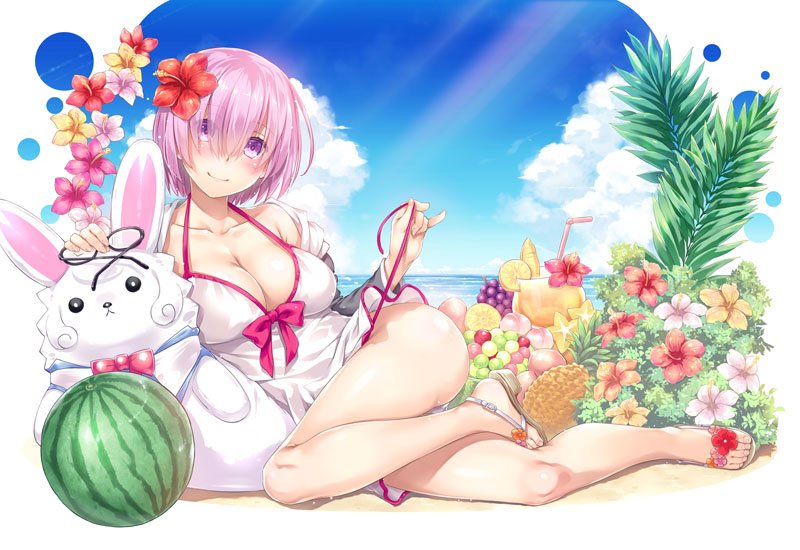 mash kyrielight and fou (fate and 1 more) drawn by nakajima_yuka