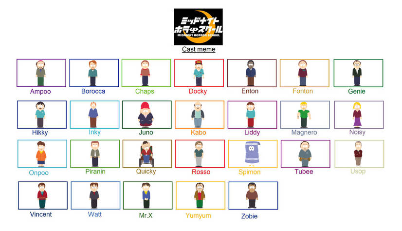 ampoo, docky, enton, borocca, chaps, and 1 more (south park and 1 more)
