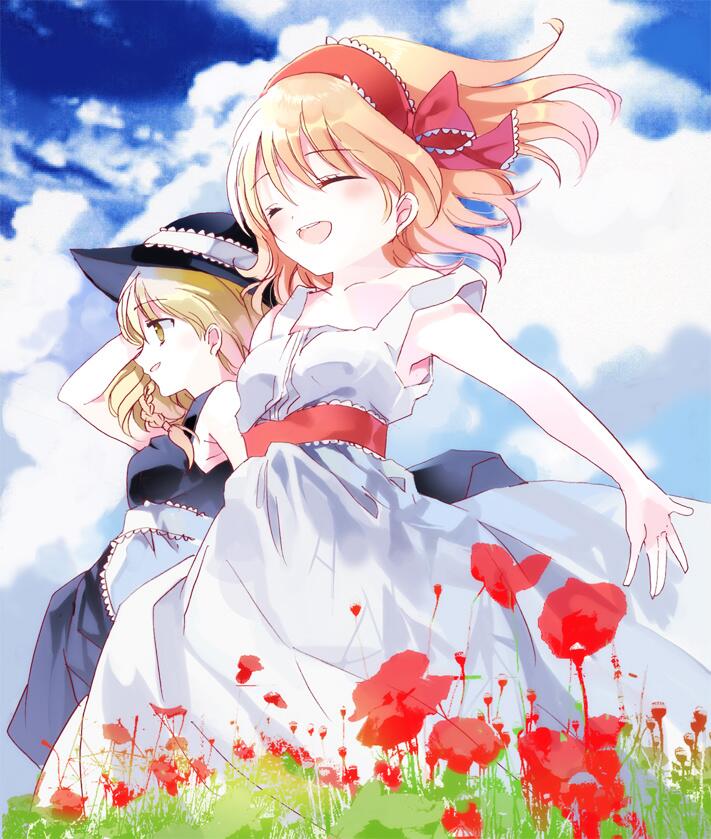 kirisame marisa and alice margatroid (touhou) drawn by cierra_(ra-bit)