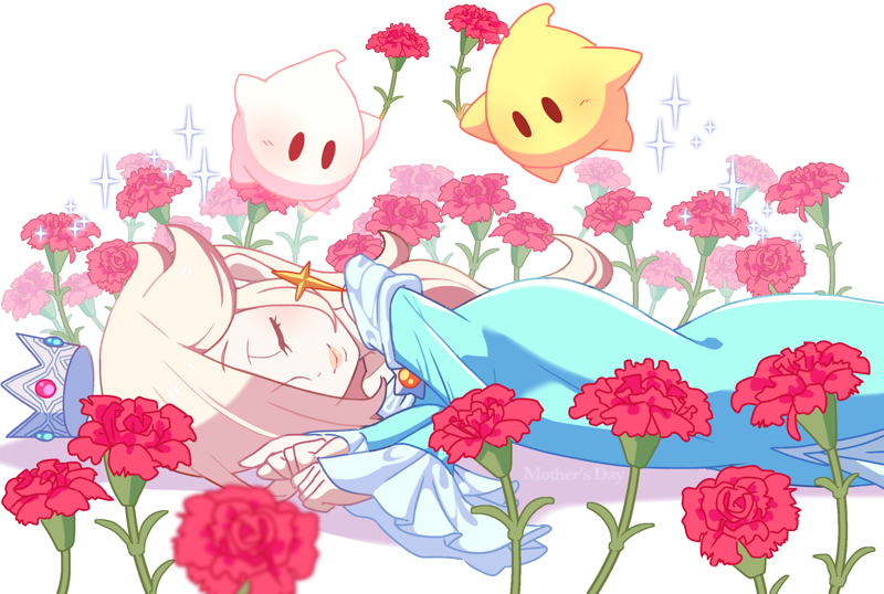 rosalina, luma, and baby luma (mario and 1 more) drawn by hoshikuzu_pan