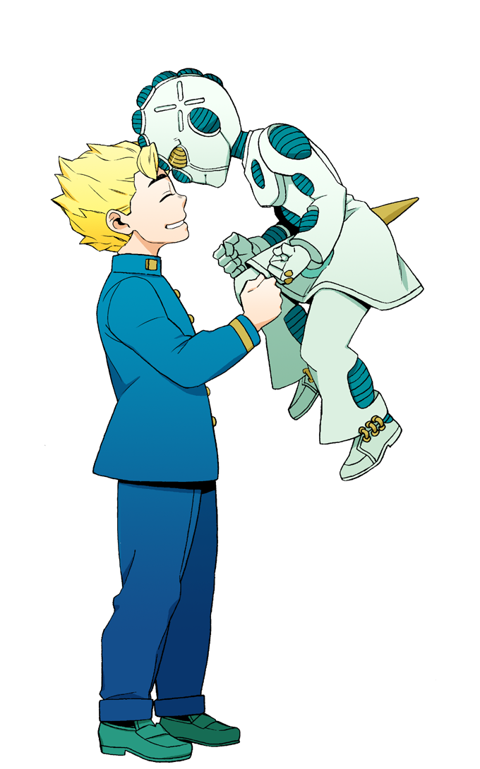 hirose koichi, echoes, and echoes act3 (jojo no kimyou na bouken and 1 more) drawn by mikey_uo