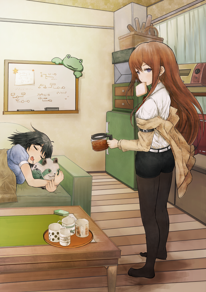 makise kurisu and shiina mayuri (steins;gate) drawn by kenshin_(kenshin3)