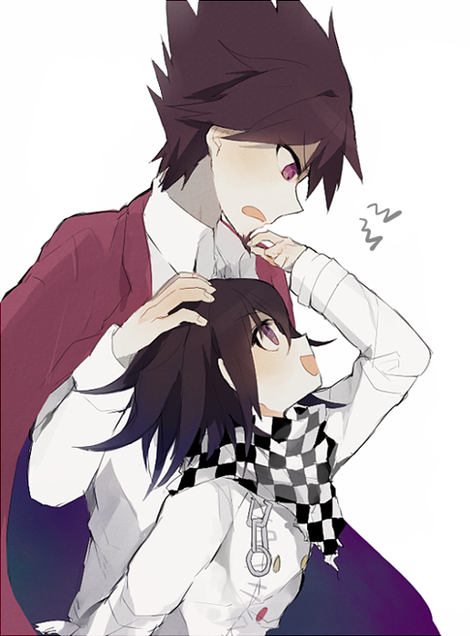 oma kokichi and momota kaito (danganronpa and 1 more) drawn by suke_(mo8460)