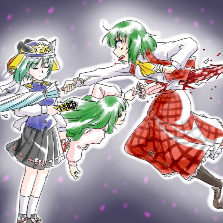kazami yuuka and shiki eiki (touhou) drawn by supon