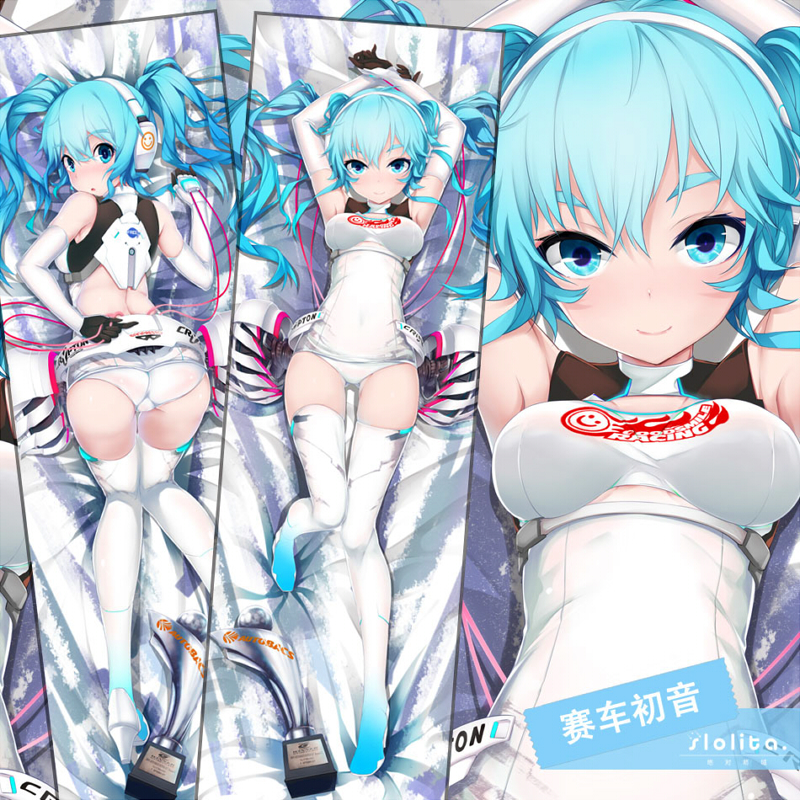 hatsune miku and racing miku (vocaloid and 2 more) drawn by haluka_(aixioo)