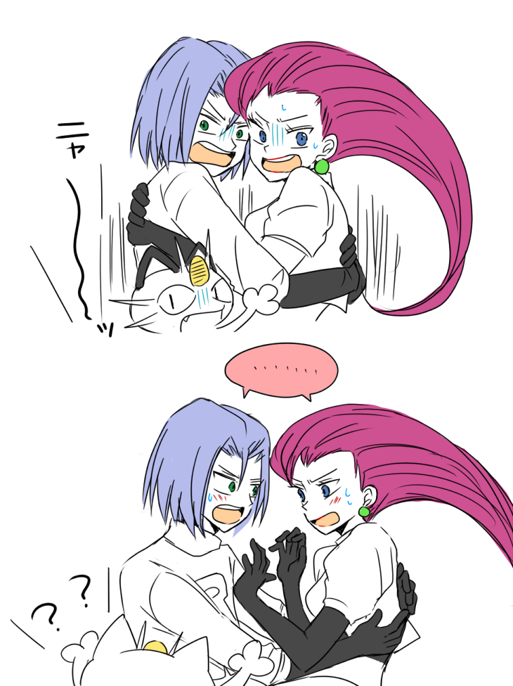 jessie, james, and meowth (pokemon) drawn by atsumi_yoshioka