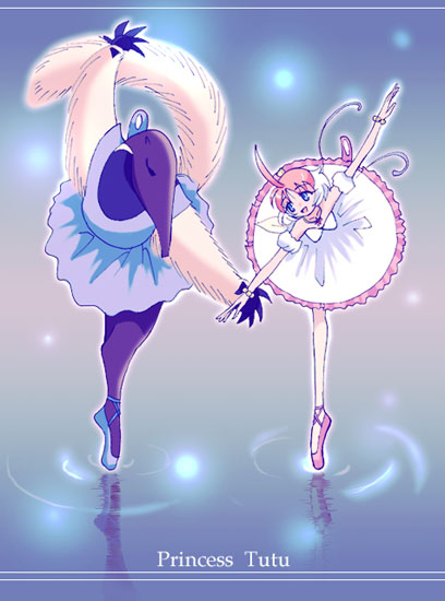 ahiru, princess tutu, and anteaterina (princess tutu) drawn by ushi_(michi_s)