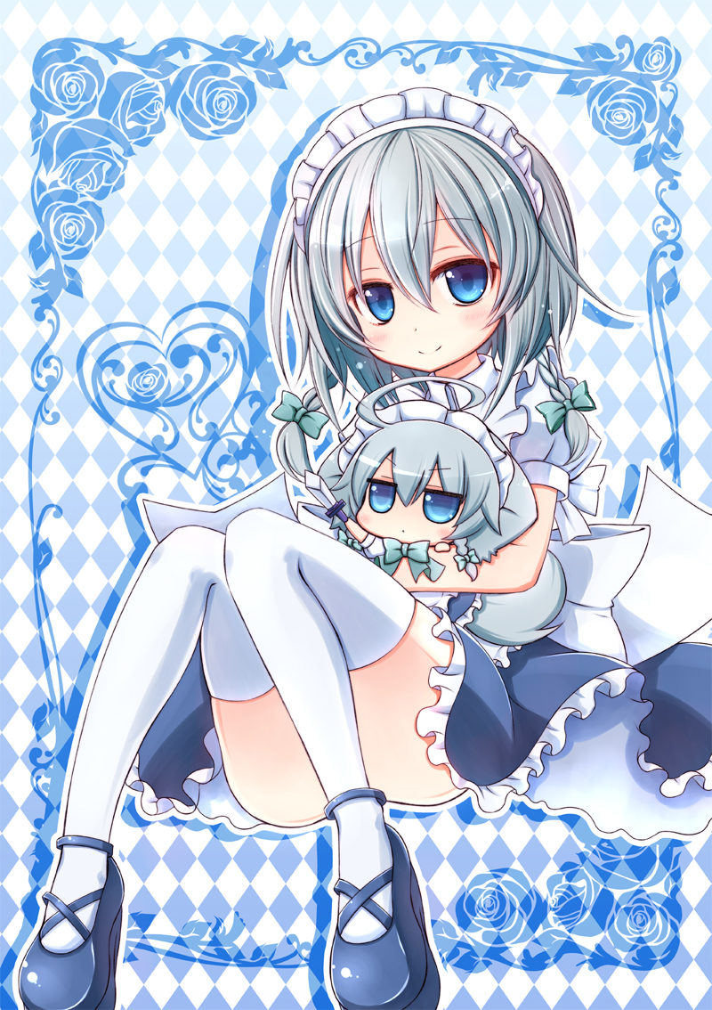 izayoi sakuya and inu sakuya (touhou) drawn by nejikirio