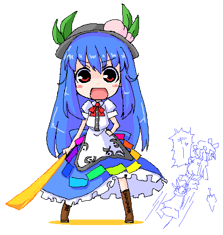 yakumo yukari and hinanawi tenshi (touhou) drawn by nekoyama